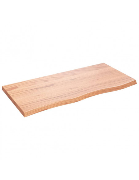 Ripiano Muro Marrone 100x50x(2-4) cm Massello Rovere Trattato