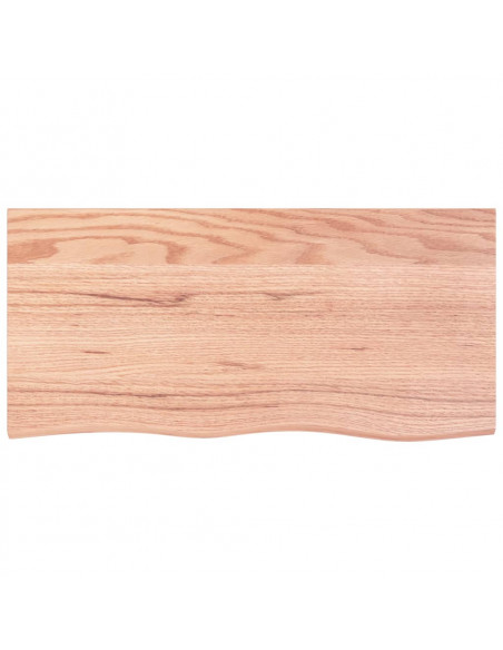 Ripiano Muro Marrone 100x50x(2-4) cm Massello Rovere Trattato