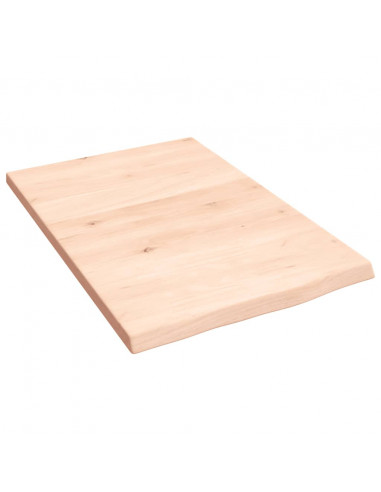 Ripiano a Parete 40x60x2 cm Legno Massello Rovere Non Trattato