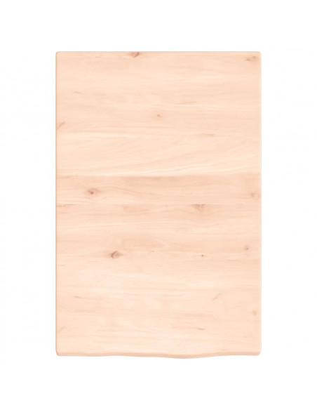Ripiano a Parete 40x60x2 cm Legno Massello Rovere Non Trattato