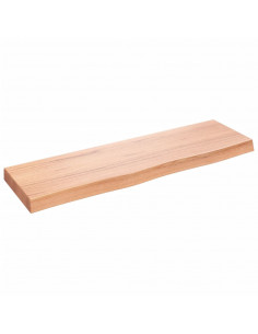 Ripiano Muro Marrone 100x30x(2-6) cm Massello Rovere Trattato 2