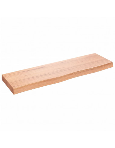 Ripiano Muro Marrone 100x30x(2-6) cm Massello Rovere Trattato