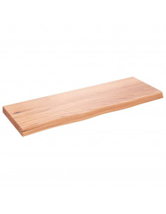 Ripiano Muro Marrone 80x30x(2-4) cm Massello Rovere Trattato 2