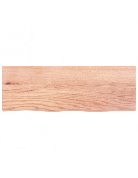 Ripiano Muro Marrone 80x30x(2-4) cm Massello Rovere Trattato