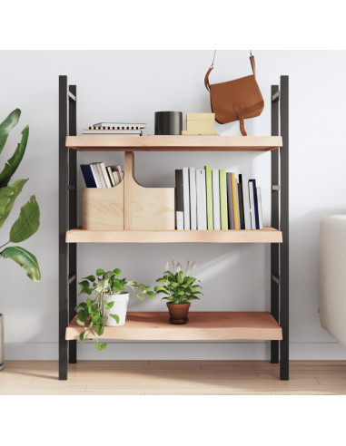 Ripiano a Parete 80x40x(2-6) cm Massello Rovere Non Trattato