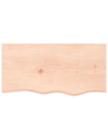 Ripiano a Parete 80x40x(2-6) cm Massello Rovere Non Trattato