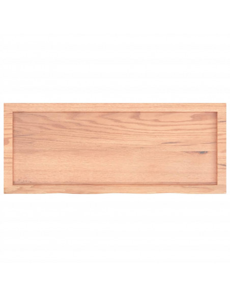 Ripiano Muro Marrone 100x40x(2-4) cm Massello Rovere Trattato