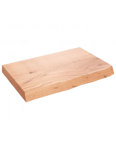 Ripiano Muro Marrone 60x40x(2-6) cm Massello Rovere Trattato