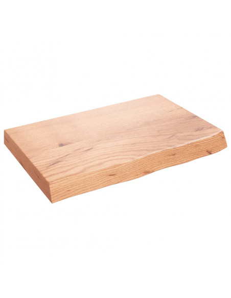 Ripiano Muro Marrone 60x40x(2-6) cm Massello Rovere Trattato