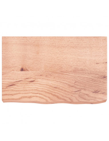 Ripiano Muro Marrone 60x40x(2-6) cm Massello Rovere Trattato