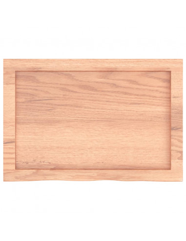 Ripiano Muro Marrone 60x40x(2-6) cm Massello Rovere Trattato