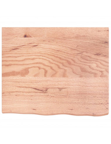 Ripiano Muro Marrone 60x50x(2-4) cm Massello Rovere Trattato