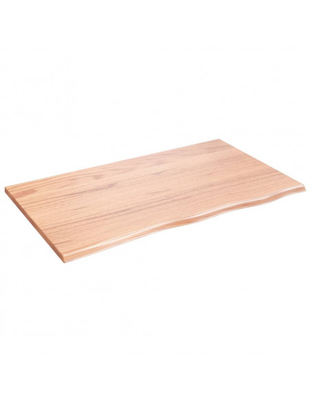 Ripiano Muro Marrone Chiaro 100x60x2cm Massello Rovere Trattato