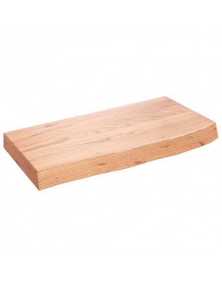 Ripiano Muro Marrone 60x30x(2-6) cm Massello Rovere Trattato