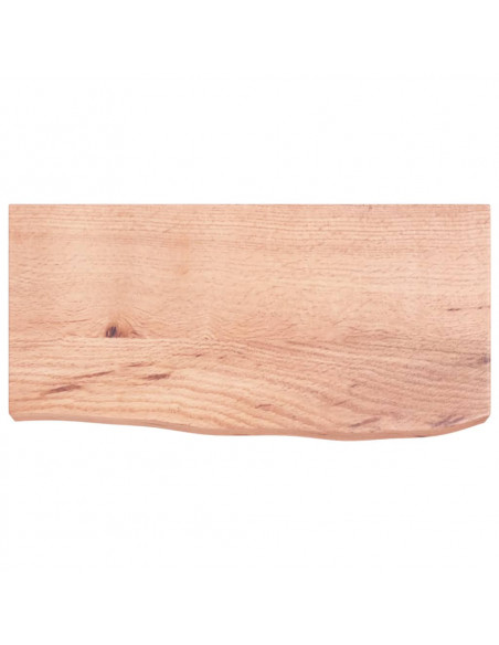Ripiano Muro Marrone 60x30x(2-6) cm Massello Rovere Trattato