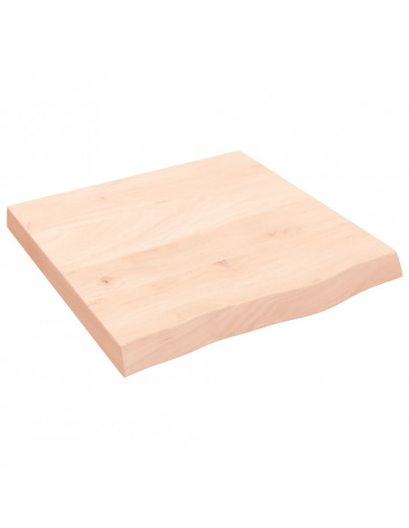 Ripiano a Parete 60x60x(2-6) cm Massello Rovere Non Trattato