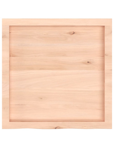 Ripiano a Parete 60x60x(2-6) cm Massello Rovere Non Trattato