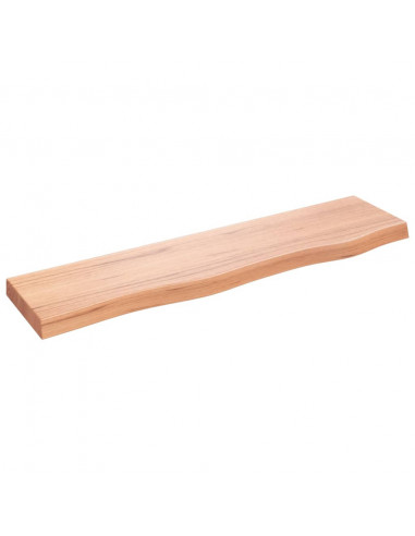 Ripiano Muro Marrone Chiaro 80x20x4 cm Massello Rovere Trattato