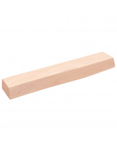 Ripiano a Parete 60x10x6 cm Legno Massello Rovere Non Trattato 2