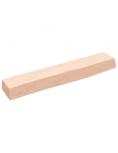 Ripiano a Parete 60x10x6 cm Legno Massello Rovere Non Trattato