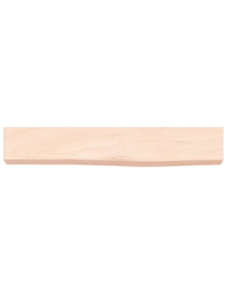 Ripiano a Parete 60x10x6 cm Legno Massello Rovere Non Trattato