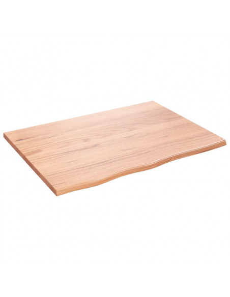 Ripiano Muro Marrone Chiaro 80x60x2 cm Massello Rovere Trattato