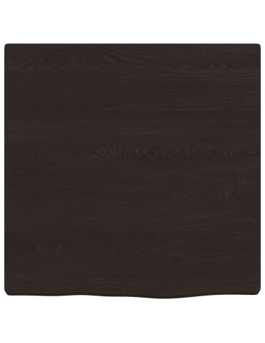 Ripiano Muro Marrone Scuro 40x40x2 cm Massello Rovere Trattato