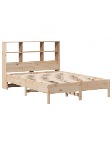 Letto Libreria senza Materasso 140x200 cm in Legno di Pino