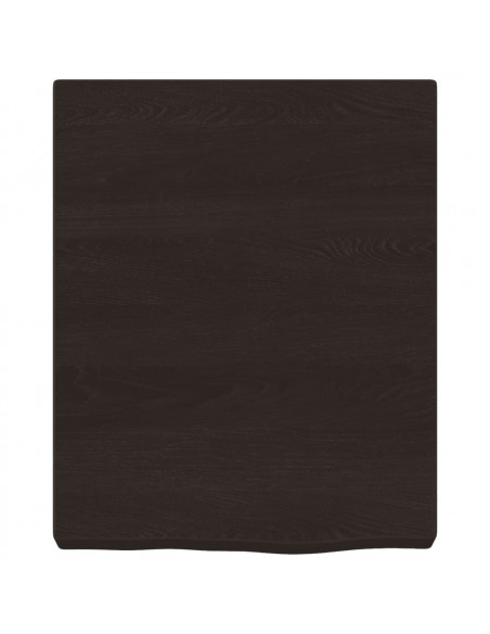 Ripiano Marrone Scuro 40x50x(2-6) cm Massello Rovere Trattato