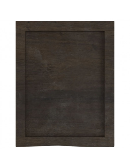 Ripiano Marrone Scuro 40x50x(2-6) cm Massello Rovere Trattato