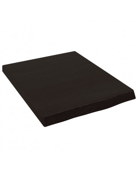 Ripiano Marrone Scuro 40x50x(2-4) cm Massello Rovere Trattato