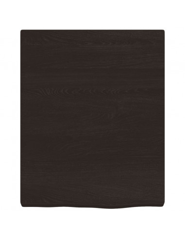 Ripiano Marrone Scuro 40x50x(2-4) cm Massello Rovere Trattato