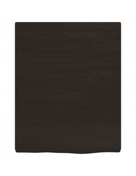 Ripiano Marrone Scuro 40x50x(2-4) cm Massello Rovere Trattato