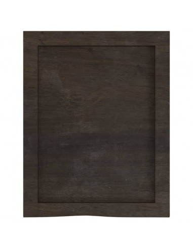 Ripiano Marrone Scuro 40x50x(2-4) cm Massello Rovere Trattato