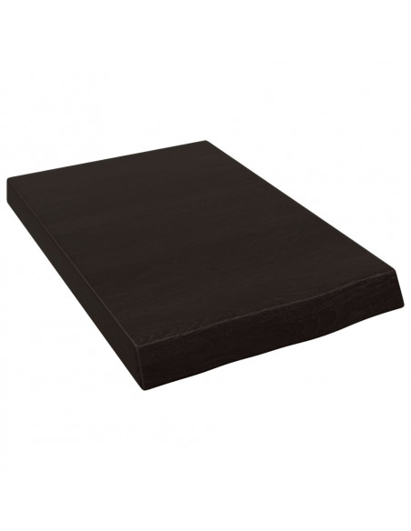 Ripiano Marrone Scuro 40x60x(2-6) cm Massello Rovere Trattato