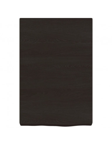 Ripiano Marrone Scuro 40x60x(2-6) cm Massello Rovere Trattato