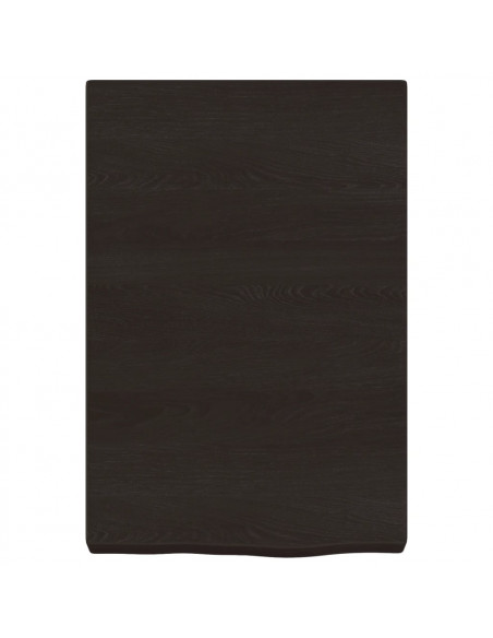 Ripiano Marrone Scuro 40x60x(2-6) cm Massello Rovere Trattato