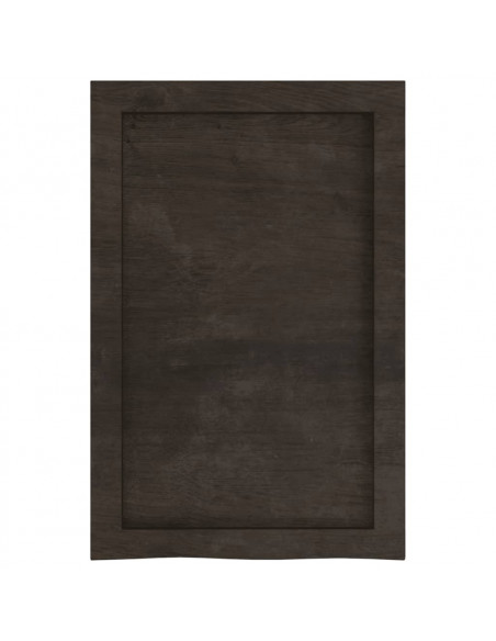 Ripiano Marrone Scuro 40x60x(2-6) cm Massello Rovere Trattato
