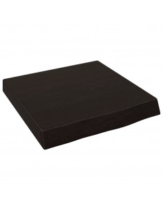 Ripiano Marrone Scuro 40x40x(2-6) cm Massello Rovere Trattato 2