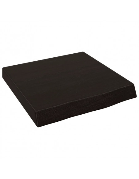 Ripiano Marrone Scuro 40x40x(2-6) cm Massello Rovere Trattato