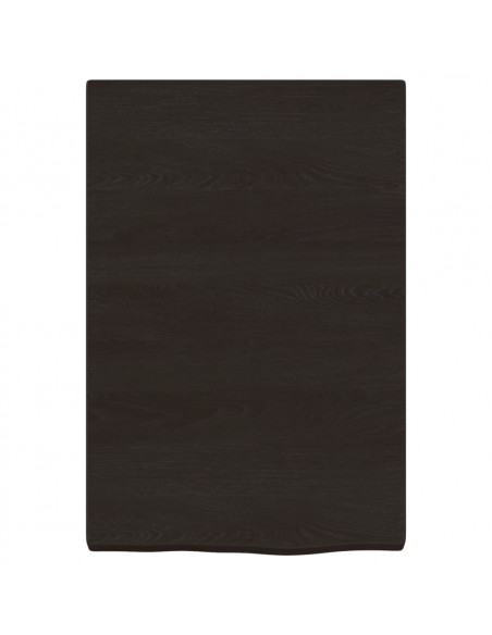 Ripiano Marrone Scuro 40x60x(2-4) cm Massello Rovere Trattato
