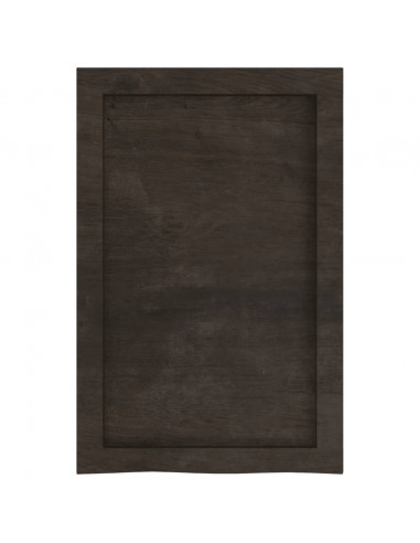 Ripiano Marrone Scuro 40x60x(2-4) cm Massello Rovere Trattato