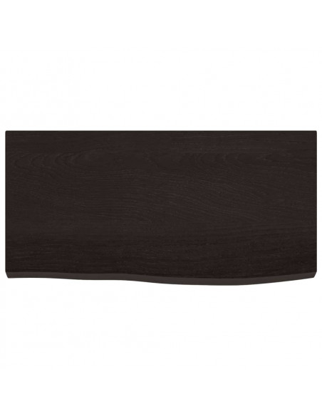 Ripiano Marrone Scuro 60x30x(2-4) cm Massello Rovere Trattato