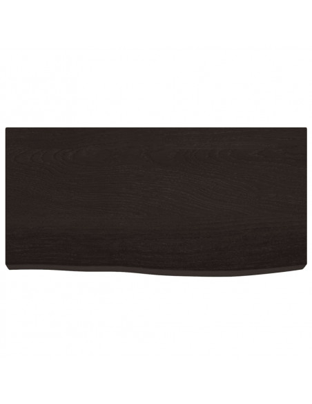 Ripiano Marrone Scuro 60x30x(2-6) cm Massello Rovere Trattato