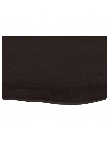 Ripiano Marrone Scuro 60x40x(2-6) cm Massello Rovere Trattato