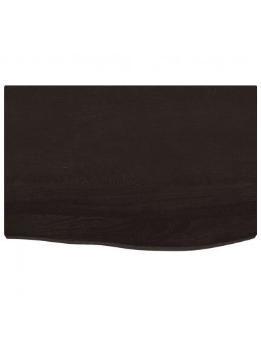 Ripiano Marrone Scuro 60x40x(2-4) cm Massello Rovere Trattato