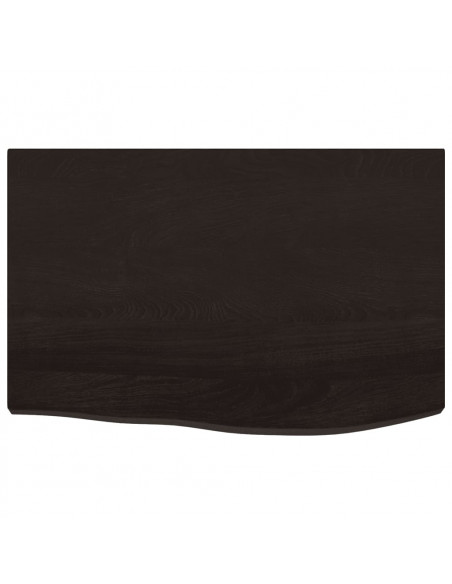 Ripiano Marrone Scuro 60x40x(2-4) cm Massello Rovere Trattato