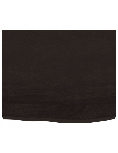 Ripiano Marrone Scuro 60x50x(2-4) cm Massello Rovere Trattato