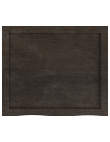 Ripiano Marrone Scuro 60x50x(2-4) cm Massello Rovere Trattato
