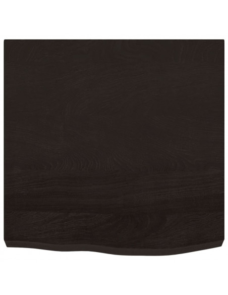 Ripiano Marrone Scuro 60x60x(2-6) cm Massello Rovere Trattato